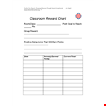 School Rewards Chart | Positive Reports & Point-Based System example document template