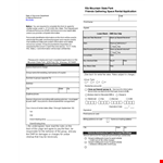 Space Rental Application example document template