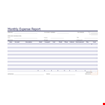 Expense Report Template - Easily Track Employee Expenses | Monthly Expense Report - Total Expenses example document template