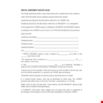 Rental Application Template - Agreement for Owner and Resident | Premises example document template