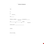 Request Former Employee Verification Letter for Employment | Fast & Reliable example document template 