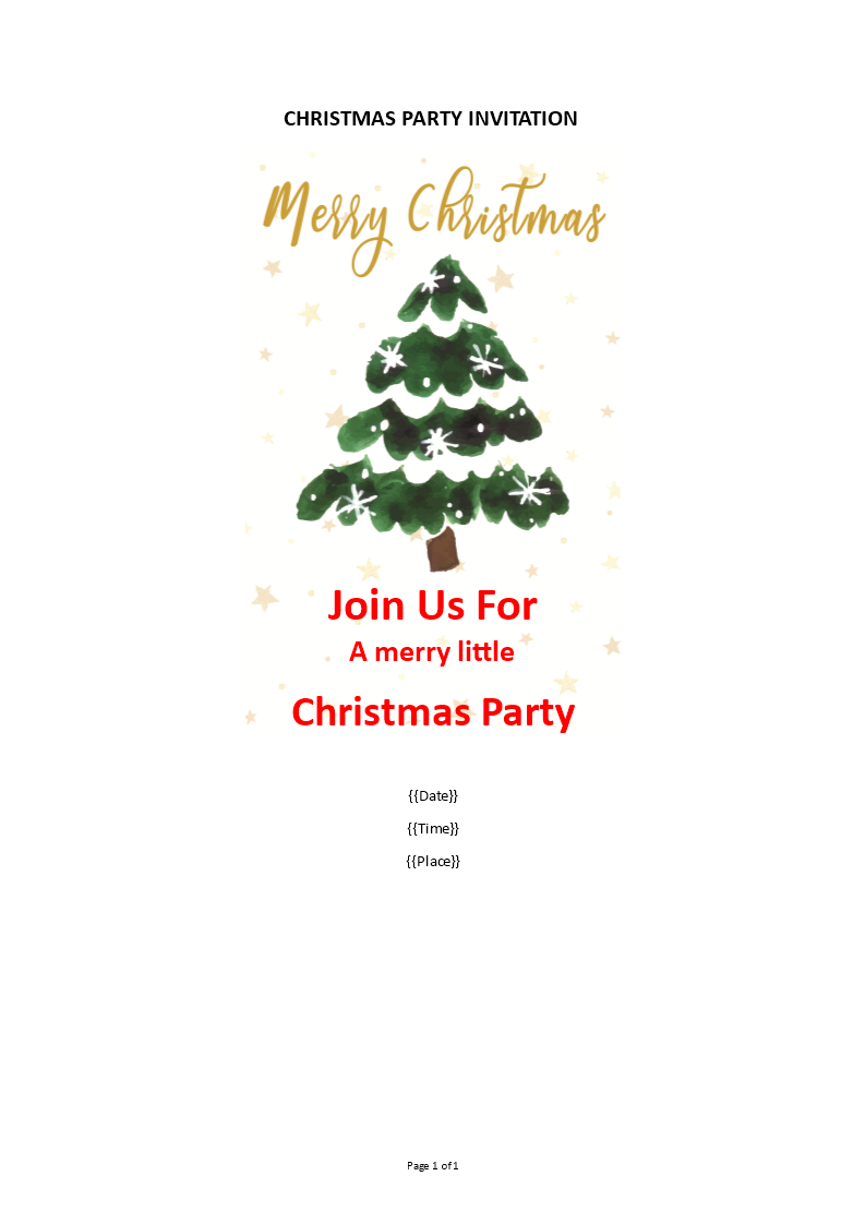 christmas party invitation template template