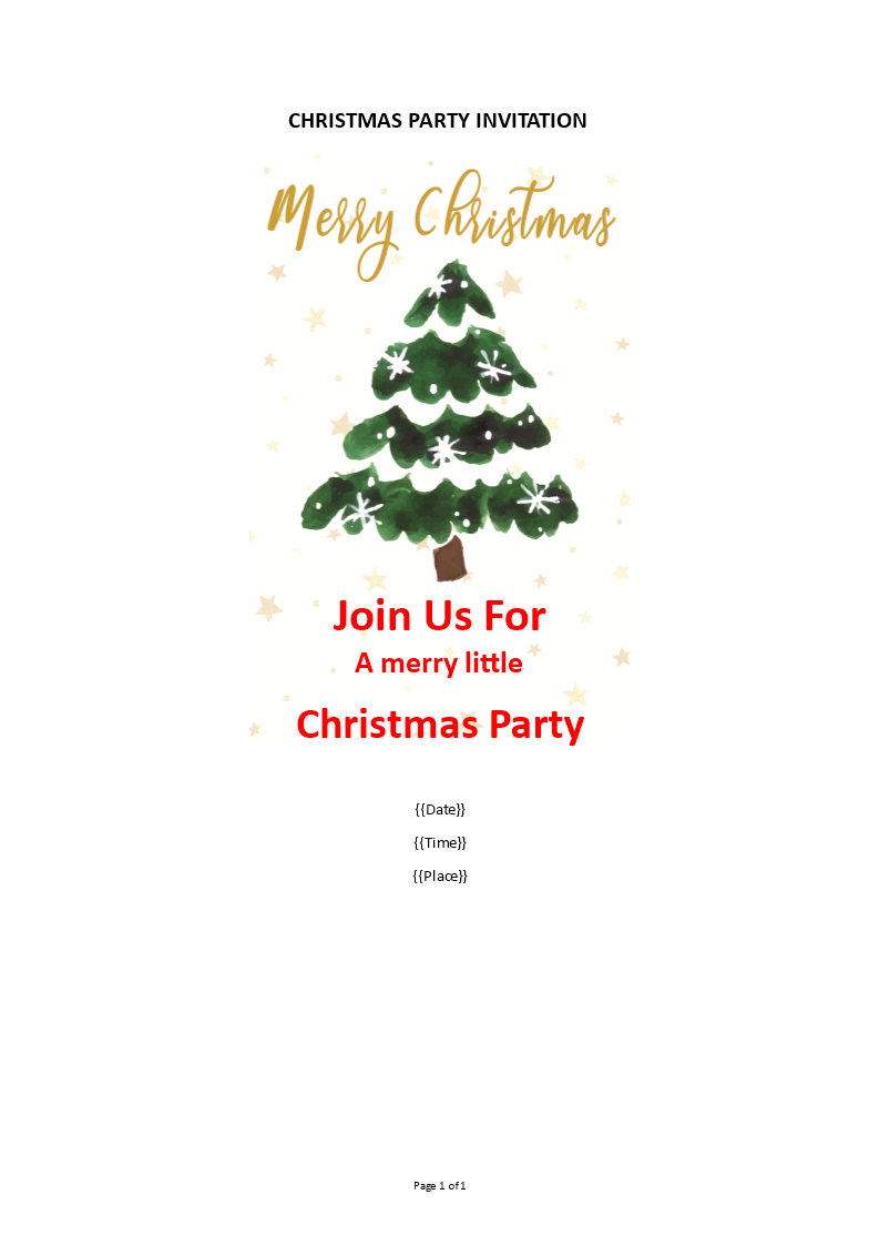 christmas party invitation template Main Image christmas party invitation template template