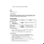 Senior Accountant Resume Sample example document template