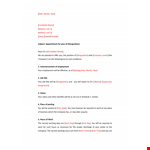 Company Appointment Letter Format - Salary, Employment, Information example document template