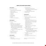 Teen Advisory Board Meeting Agenda & Sample - Boost Engagement example document template