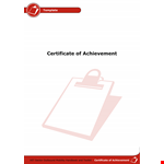 Outstanding Achievement Certificate Template - Customizable Design example document template