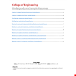 Fresher Engineering Resume Example | University | Pittsburgh Carnegie Mellon example document template