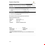 Material Stock Transfer example document template