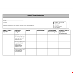 Smart Goals with our Sample Template example document template