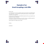 Tips for Writing a Professional Job Acceptance Letter example document template 