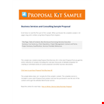 Win Your Next Client with Our Consulting Proposal Template | Boost Business Sales example document template