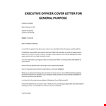 Executive Cover letter sample example document template