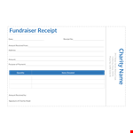 Fundraiser Receipt - Charity Received | Track Amount & Generate Receipt example document template