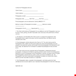 Photography Contract Template for Clients: Secure Your Photographs example document template