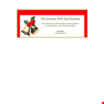 Customizable Christmas Gift Certificate Template example document template