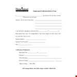 Employment Verification Release Form Template | Verify Senior Employment Instead example document template
