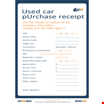 Purchase Receipt Template | Easily Generate Professional Simple Receipts example document template