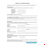 Outline For A Combination Resume example document template