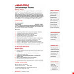 Manager Resume Sample Pdf example document template 