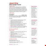 Manager Resume Sample Pdf example document template