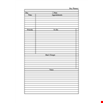 Daily Planner Template - Organize Your Day Effectively | Download Now example document template