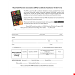 Final Cookbook Order Form - Parents Association | Meyerhoff example document template