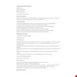 Sample Medical Data Entry Resume example document template