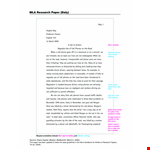 Sample Mla Research Paper example document template