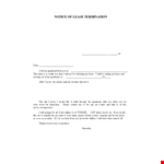 Rental Agreement Termination Letter Format - Easy Lease Termination for Your Apartment example document template