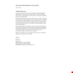 Former Coworker Letter Of Recommendation example document template 