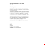 Former Coworker Letter Of Recommendation example document template