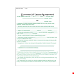 Lease Agreements Sample - Commercial | Retention Options example document template