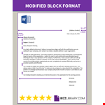 Modified Block Format Letter example document template