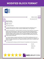 Sample Full Block Letter Format