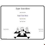 Chess Award Certifaicate Template example document template