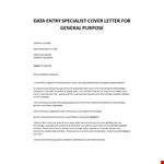 Entry level data analyst cover letter example document template