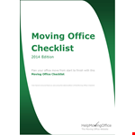 Ultimate Office Relocation Moving Checklist example document template