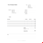 Home Bakery Invoice Template example document template