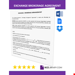 Exchange Brokerage Agreement example document template 