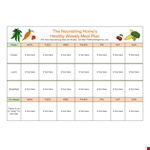 Get Organized with Our Meal Plan Template - Download Now example document template