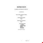 Overcoming Depression: A Guide to Finding Hope and Happiness example document template