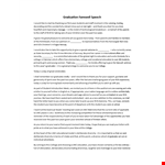 Graduation Thank You Speech example document template