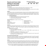 Internship Application Letter for Career Position: Skills and Experience | Marquette example document template