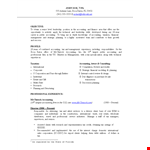 Staff Accountant Resume: Developed Accounting and Client Management Skills example document template