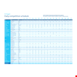 Daily Sports Competition Schedule Template Zmjnnukrk example document template