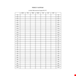 Printable Weekly Business Calendar - Improve Your Skills with Weekly Academic Instruction example document template