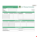 Request Overtime Leave Authorization Form example document template 