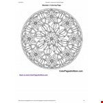 Get Creative with a Free Printable Mandala Coloring Page for Adults example document template 