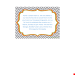 Housewarming Invitation Template - Easy-to-Use & Customizable Designs example document template